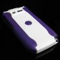 Hard Plastic Robotic Cover Case for Nokia E71 - Purple / White