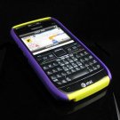Hard Plastic Robotic Cover Case for Nokia E71 - Yellow / Purple