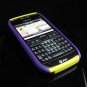 Hard Plastic Robotic Cover Case for Nokia E71 - Yellow / Purple