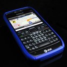Hard Plastic Robotic Cover Case for Nokia E71 - Blue