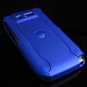 Hard Plastic Robotic Cover Case for Nokia E71 - Blue