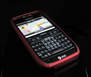 Hard Plastic Robotic Cover Case for Nokia E71 - Burgundy