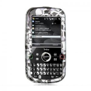 Hard Plastic Design Cover Case for Palm Treo Pro 850 - Black Skulls