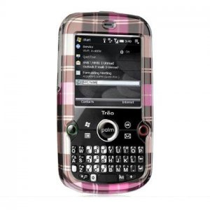 Hard Plastic Design Cover Case for Palm Treo Pro 850 - Hot Pink Check