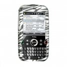 Hard Plastic Design Cover Case for Palm Treo Pro 850 - Silver / Black Zebra