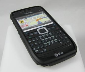 Hard Plastic Robotic Cover Case for Nokia E71 - Black