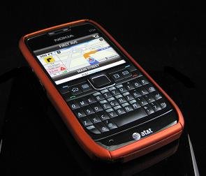 Hard Plastic Robotic Cover Case for Nokia E71 - Orange
