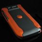 Hard Plastic Robotic Cover Case for Nokia E71 - Black / Orange