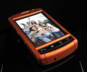 PREMIUM Hard Plastic Shield Cover Case for BlackBerry Storm 9500/9530 - Solid Orange