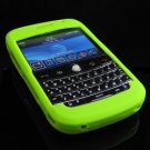 Premium Grip Soft Silicone Skin Cover Case for BlackBerry BOLD 9000 - Lime Green