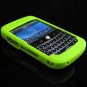 Premium Grip Soft Silicone Skin Cover Case for BlackBerry BOLD 9000 - Lime Green