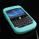 Premium Grip Soft Silicone Skin Cover Case for BlackBerry BOLD 9000 - Turquoise