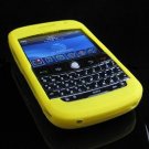 Premium Grip Soft Silicone Skin Cover Case for BlackBerry BOLD 9000 - Yellow