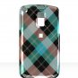 Hard Plastic Design Cover Case for Samsung Jack i637 (AT&T) - Cross Blue Plaid