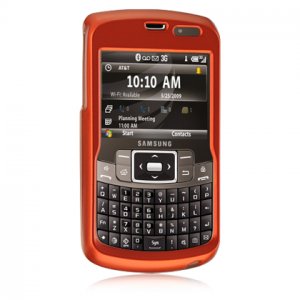 Hard Plastic Rubber Feel Cover Case for Samsung Jack i637 (AT&T) - Orange
