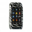 Hard Plastic Design Cover Case for Samsung Impression A877 (AT&T) - Black / Silver Zebra