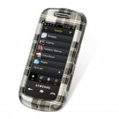 Hard Plastic Design Cover Case for Samsung Instinct S30 - Black Check