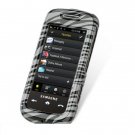 Hard Plastic Design Cover Case for Samsung Instinct S30 - Black Zebra
