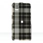 Hard Plastic Design Cover Case for Samsung Finesse R810 (MetroPCS) - Black Check