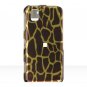 Hard Plastic Design Cover Case for Samsung Finesse R810 (MetroPCS) - Dark Brown Giraffe