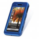 Hard Plastic Rubber Feel Case for Samsung Finesse R810 (MetroPCS) - Blue