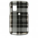 Hard Plastic Design Cover Case for Samsung Magnet A257 (AT&T) - Black Check