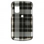 Hard Plastic Design Cover Case for Samsung Magnet A257 (AT&T) - Black Check