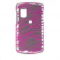 Hard Plastic Design Cover Case for Samsung Magnet A257 (AT&T) - Hot Pink / Silver Zebra