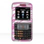 Hard Plastic Design Cover Case for Samsung Magnet A257 (AT&T) - Hot Pink / Silver Zebra