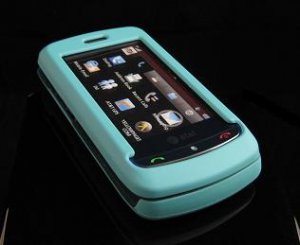 Hard Plastic Full View Rubber Feel Cover Case for LG Xenon GR500 (AT&T) - Turquoise