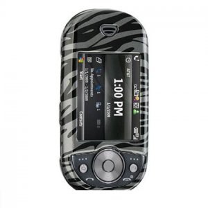 Hard Plastic Design Cover Case for Pantech Matrix Pro C820 - Black / Smoke Zebra
