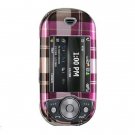Hard Plastic Design Cover Case for Pantech Matrix Pro C820 - Hot Pink Check