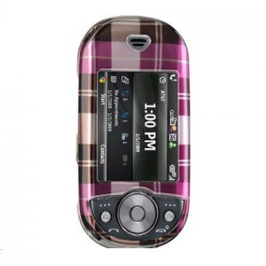 Hard Plastic Design Cover Case for Pantech Matrix Pro C820 - Hot Pink Check