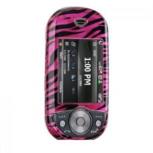 Hard Plastic Design Cover Case for Pantech Matrix Pro C820 - Plum / Black Zebra