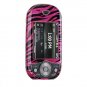 Hard Plastic Design Cover Case for Pantech Matrix Pro C820 - Plum / Black Zebra