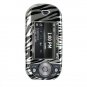 Hard Plastic Design Cover Case for Pantech Matrix Pro C820 - Black / Silver Zebra