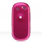 Hard Plastic Rubber Feel Cover Case for Pantech Matrix Pro C820 - Hot Pink
