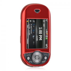 Hard Plastic Rubber Feel Cover Case for Pantech Matrix Pro C820 - Red