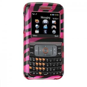 Hard Plastic Design Cover Case for Samsung Magnet A257 (AT&T) - Plum / Black Zebra