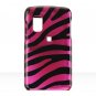 Hard Plastic Design Cover Case for Samsung Magnet A257 (AT&T) - Plum / Black Zebra