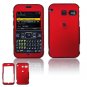 Hard Plastic Rubber Feel Cover Case for Sanyo 2700 - Dark Red