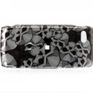 Hard Plastic Design Cover Case for Sidekick LX 2009 - Black Skulls