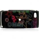 Hard Plastic Design Cover Case for Sidekick LX 2009 - Black Style 1