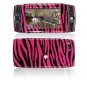 Hard Plastic Design Cover Case for Sidekick LX 2009 - Hot Pink / Black Zebra
