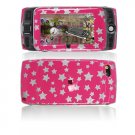 Hard Plastic Design Cover Case for Sidekick LX 2009 - Pink / Silver Stars