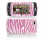 Hard Plastic Design Cover Case for Sidekick LX 2009 - Pink / White Zebra