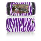 Hard Plastic Design Cover Case for Sidekick LX 2009 - Purple / White Zebra