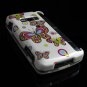 Hard Plastic Design Cover Case for LG enV3 VX9200 (Verizon) - White Butterfly