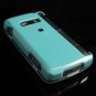 Hard Plastic Glossy Rim Cover Case for LG enV3 VX9200 (Verizon) - Turquoise