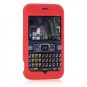 Soft Rubber Silicone Skin Cover Case for Sanyo 2700 - Red